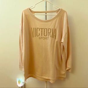 VICTORIA SECRET SPORT LONG SLEEVE PINK SWEATER